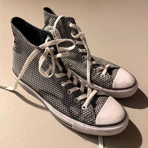 Converse Textured Black and White High-Tops